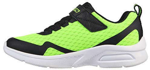Skechers Jungen Microspec Max Torvix Sneaker, Lime Textile Black Trim, 28 EU