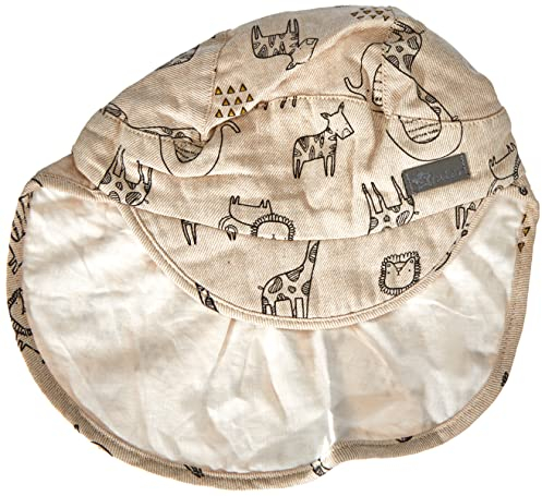Sterntaler Jungen Schirmmütze mit Nackenschutz Savanne Sonnenhut, beige, 55