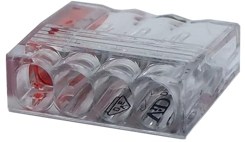 ViD® VDE VC04 - Morsetti di collegamento/morsetti a innesto, Ø 0,5-2,5 mm², 4 poli, colore: Rosso