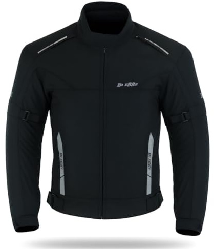 BI ESSE Giacca Giubbino Tessuto Moto Scooter Viaggio Sfodrabile Ventilata (IT, Testo, 3XL, Regular, Regular, Nero)