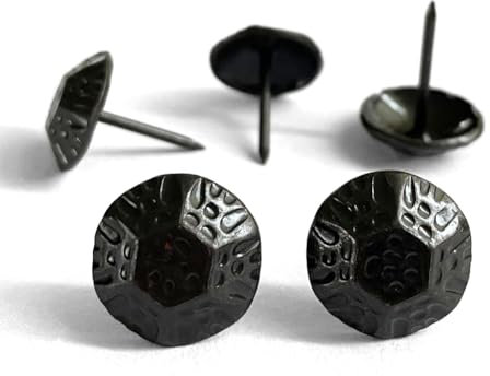 Let's Decorate 100 Stück D19 mm Polsternägel, schwarze Schildkröte, dekorative Reißnägel für Sofa, Vintage-Möbel, Metall, Heim-DIY, dekorative Nagelköpfe, Nägel (19 mm schwarze Schildkröte)