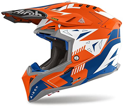 AIROH CASCO OFFROAD AVIATOR 3 SPIN ORANGE FLUO MATT S