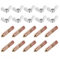 Cucioki M6 Wing Nuts, Wing Nut, Silver Tone, 20 Pieces & M6X30mm Hanger Bolt, Double Headed Screw, 20 Pieces Easy to Use