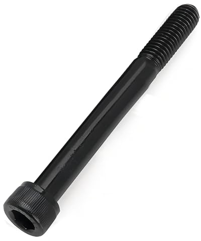 Jutagoss 10Pcs M8 x 125mm Hex Socket Head Cap Screws Bolts, 12.9 Grade Carbon Steel Hexagon Socket Head Screw, Allen Socket Hex Drive, Partially Thread, Black Oxide Screws