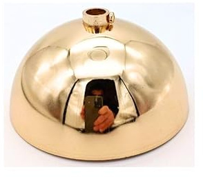 Rosone metallico mezza sfera color Oro lucido Diametro 100mm con Vera di bloccaggio