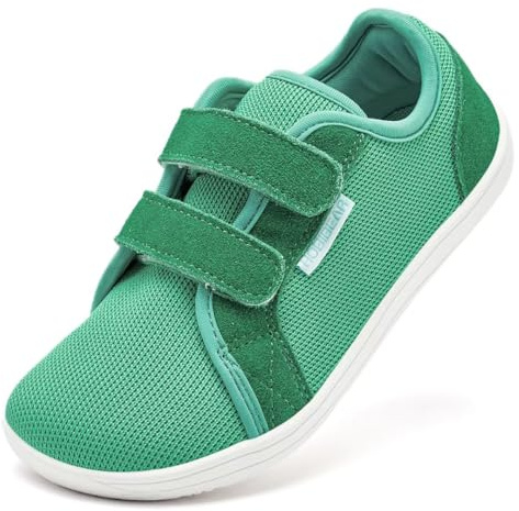 HOBIBEAR Bambini Scarpe A Piedi Nudi Larghe per Ragazzi Ragazze Outdoor Trail Running Scarpe da Passeggio Minimaliste (Verde EU 26)