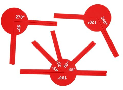 Generisch Herramientas de geometría matemáticas, kit de visualización en ángulo, ayuda de aprendizaje educativo, diseño de reconocimiento geométrico transparente, material de clase de calidad para