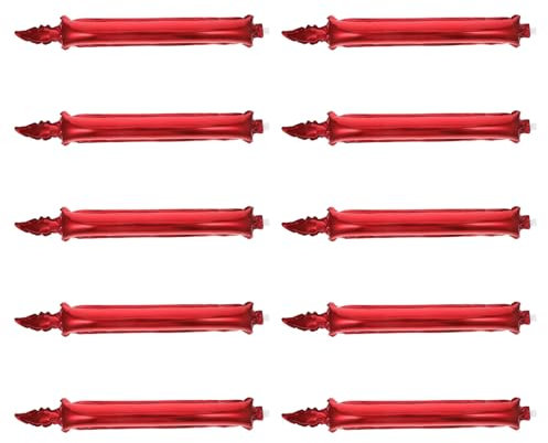 ULTECHNOVO 10pcs Cheer Sticks for Football Basketball Inflatable Noisemakers Team Spirit Decorations