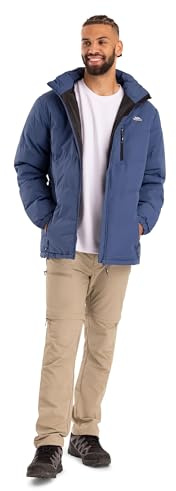 Trespass Men's Padded Jacket Blustery - Casual Winter Casual Jaket, Drawcord Hem, Adjustable Zip-Off Hood, Elasticated Cuffs, Low Profile Zips, Waterproof, Windproof