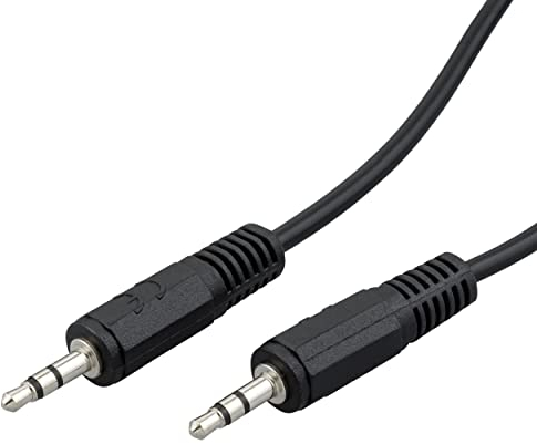 Ecabo 10003 Stereo Audio Klinken-Kabel 3,5mm Stecker auf 3,5mm Stecker - AUX-Kabel für Autoradios, MP3-Player, Receiver, Computer, Laptops, 0,50m, Schwarz