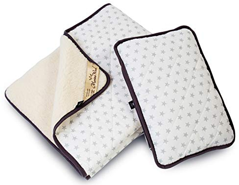 Merino Wool Bedding Natur Merino Wolle Babybett Steppdecke Kids Baby juniorcot Bettwäsche 120 x 150 cm & Kissen 40 x 60 cm. Natürliche Betten Kinderbett Betten Kinder BETTDECKE