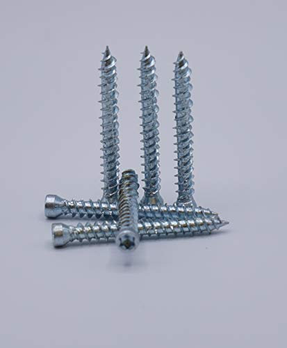 G & B Lot de 100 vis pour cadre de fenêtre à tête cylindrique 7,5 x 152 mm