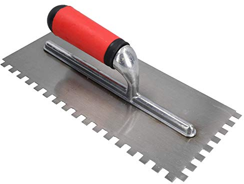 Llana flotador con muescas cuadradas de 8 mm para enlucido, 280 x 115 mm