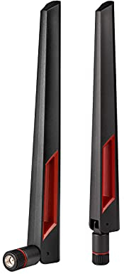 Superbat Antena WiFi 2.4GHz 5GHz 5.8GHz Doble Banda RPSMA Macho 8dBi Omnidireccional 2 Piezas para Tarjeta de Red PCIe, Router Inalámbrico, Grabador DVR, Cámara de Seguridad, Módem Gateway etc