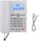 Corded Phone, Dual-port Extension Set Corded Telephone with Caller ID Display and Speaker Phone,Large Buttons Landline Phone for Office Business(white)