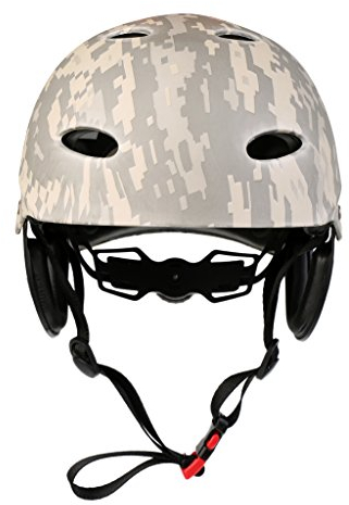 Harilla Premium Sicherheitshelm, Kopfschutz, Schlagfest, für Wakeboarding, Kajakfahren, Kanufahren, Surfen, Wassersport, Sport, Digital Camo, L
