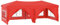 vidaXL Partyzelt mit Seitenwänden Faltbar Pavillon Gartenpavillon Gartenzelt Festzelt Faltpavillon Bierzelt Vereinszelt Outdoor Rot 3x6m