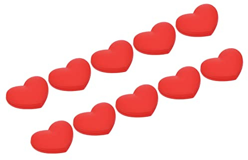 PATIKIL Tennis Vibration Dampener, 10 Pack Heart-Shaped Silicone Shock Absorber Racket String Damping for Tennis Racquet, Red
