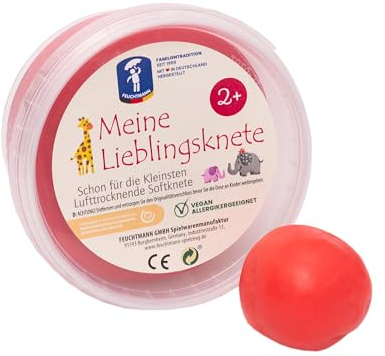 Feuchtmann MEINE LIEBLINGSKNETE Edu Edition 500g Kinderknete Rot, glutenfreie Spielknete vegan, ungiftige Knete, Modelliermasse lufttrocknend