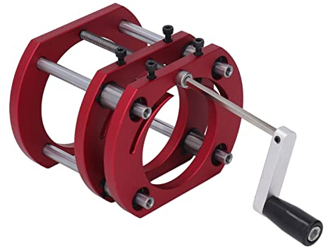 DIY Router Lift Table, Aluminum Alloy Stainless Steel 4 Jaw Clamping, Precise Woodworking Router Table Insert Plate Lift Base, Supports 51mm Lift Height, 64-66mm Diameter Motor