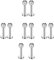 10er Edelstahl Lippenpiercing Stecker mit Kugel Ohr Tragus Helix Piercing Schmuck(Silber)