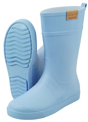 Regenliebe Damen Gummistiefel Summer Rain halbhoh Regenstiefel, Farbe:hellblau, Größe:41 EU
