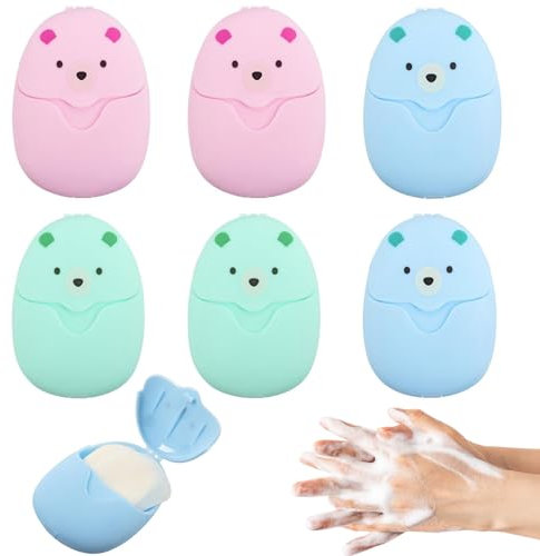 Travel Soap Sheets, 6 Boxes Disposable Soap Paper for Home Travel Camping Outdoor Activities(300 Sheets)