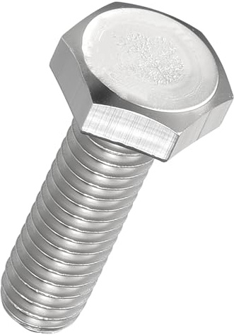 Kozelo 30 Pcs Hex Head Screws Bolts - [M3-0.5x10] 304 Stainless Steel Grade A2-70 Fully Threaded Hex Tap Metric Hexagon Head Screw Machine Bolt Right Hand External Hex Drive, Silver
