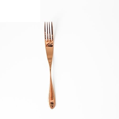 YNIYUJKL Silverware Flatware Set, 1/4/6/8/10/12 Pieces Stainless Steel Forks, Tableware Thickened Forks,Rose Gold-1 Piece