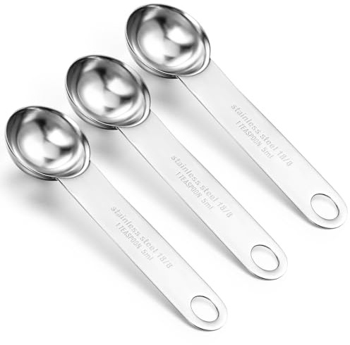 3 cucchiaini da 5 ml cucchiai dosatori in acciaio inossidabile cucchiai dosatori da tavola cucchiaino da tè misurino gadget da cucina per cucinare