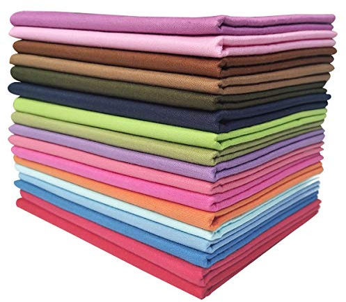 YXJDWEI 17 Stück Baumwollstoff Patchwork Stoffe DIY Gewebe Quadrate 100% Baumwolltuch Stoffpaket zum Nähen 46x56cm Mehrfarbig für Handarbeiten