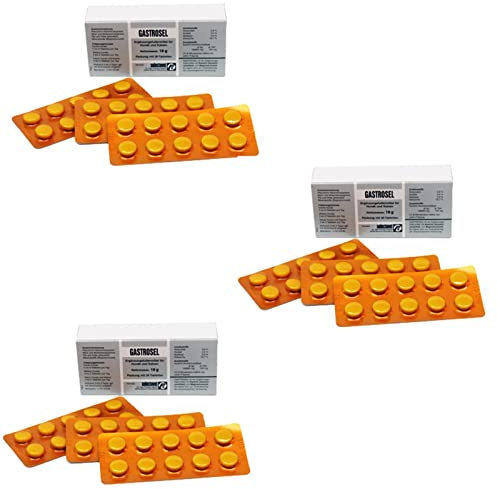 Selectavet Gastrosel | Confezione da 3 | 3 x 30 compresse | Mangime complementare per cani e gatti | Per sostenere la digestione fisiologica | Con caolinite