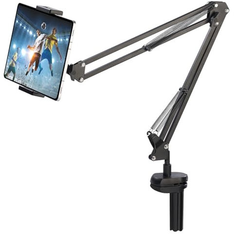 Callstel Smartphone Halterung: Universal-Tablet-Halterung bis 12,9 / 32,7 cm mit Schwenkarm (Tabletarm, Tablethalter Schwanenhals, PC Ständer)