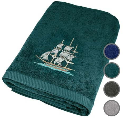 Lashuma Sauna Handtuch Männer, Lillby XXL Strandtuch 100x200 cm Grün - Opal