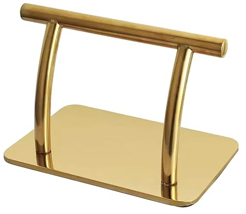 Repose-pieds ergonomique avec base antidérapante - Repose-pieds sous le bureau - mobile professionnel en acier inoxydable pour le bureau et la maison,doré