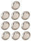 GXGM 10 Stück Edelstahl Platten 6 cm 304 Metall Leichte Stahlplatte Unbreakable Abendessen Geschirr Teller Set Nicht-Toxin Geschirrspüler Safe BPA frei und Gesund