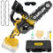 Mini motosierra inalámbrica de 8 pulgadas compatible con batería Dewalt de 18 V y 20 V, engrasador automático sin escobillas, motosierra eléctrica pequeña portátil de mano con cadena para cortar