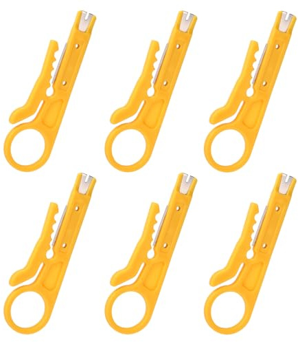 6pcs Mini Pince à Dénuder, 9cm Outil à Dénuder Mini Pince à Dénuder Petite Pince Coupante pour Dénuder les Fils pour Fil Réseau Téléphone Câble de Données RJ45/Cat5/CAT-6 Câble UTP