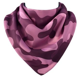 Skötseldesigner bandana haklapp för barn 4+ år, speciella behov vattentäta haklappar, lämplig för barn och tonåringar, justerbar halsstorlek, mjuk känsla, Rosa kamouflage, en storlek