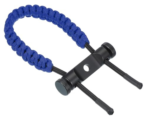 sourcing map Archery Bow Wrist Sling 15.75 Inch 550 Paracord Strap Compound Bow Stabilizer & Hand Loop Carrier Bow Stabilizer for Bow Hunting Shooting Blue 1 Count