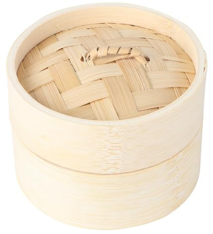 OFFSCH Cocina Al Vapor Vaporera De Madera Para Albóndigas Postres y Dim Sum Tapa Hermética Conservación De Nutrientes