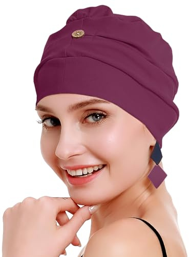 osvyo Copricapo da donna in cotone per donne malate di cancro, in chemioterapia, affette da perdita di capelli, leggero, in confezione sigillata, Taglia unica