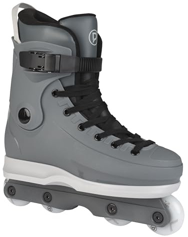 Playlife Aggressive Inline Skate Rave Park - Patines en línea para calle, skatepark y halfpipe, patines en línea, talla 37-46, con ruedas Kizer Fluid V Frame Playlife Basic, configuración plana (41-42