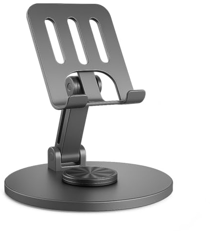 Generisch Handy Ständer Tisch – Verstellbare & Faltbare Handyhalterung für Schreibtisch, Stabiler Handyständer aus Aluminium, Kompatibel mit iPhone 17/16/15/14/13/12, Samsung Galaxy