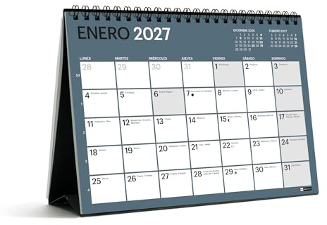 Miquelrius - Calendario de Pared A3 2026 2027, 18 Meses, Colores