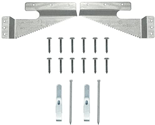 PHS Wall Buddies Large Picture Hanger – Supports 60 lbs, 5 Pack Self-Leveling Sawtooth Mounting Brackets for Wood Frames, Secure Picture Hanging Hardware – Includes Hooks, Nails & Screws