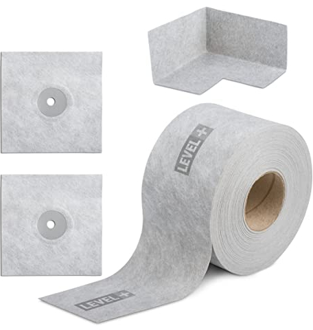 Juego de cinta de sellado para esquinas interiores, manguitos de pared, sellado bajo azulejos, para interiores, exteriores, ducha, baño, balcones, G14