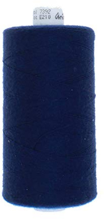 Hilo de coser de 1000 metros, grosor 30, 50, 80 y 120 (7392, azul oscuro, grosor 50, vaqueros y piel)