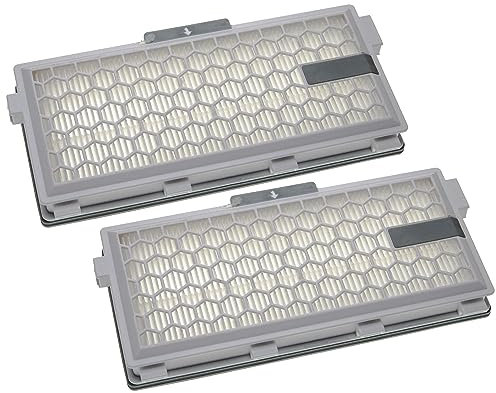 vhbw 2x Staubsaugerfilter Ersatz für Miele SF-AAC50, SFAH50, SF-AP50, 9616286, SF-AA50, SF-AH 50, SF-AH50 für Staubsauger - HEPA Abluft-Filter Weiß