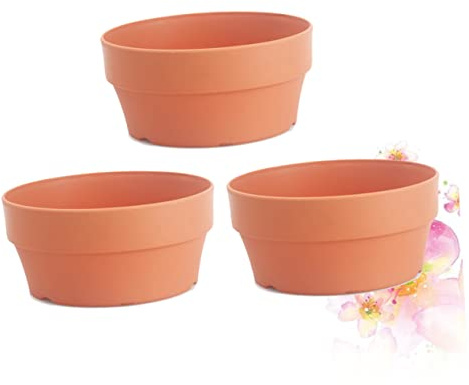 PHENOFICE 3piezas Cesta De Arcilla Sintética Maceta Japonesa Contenedor De Plástico para Suculentas